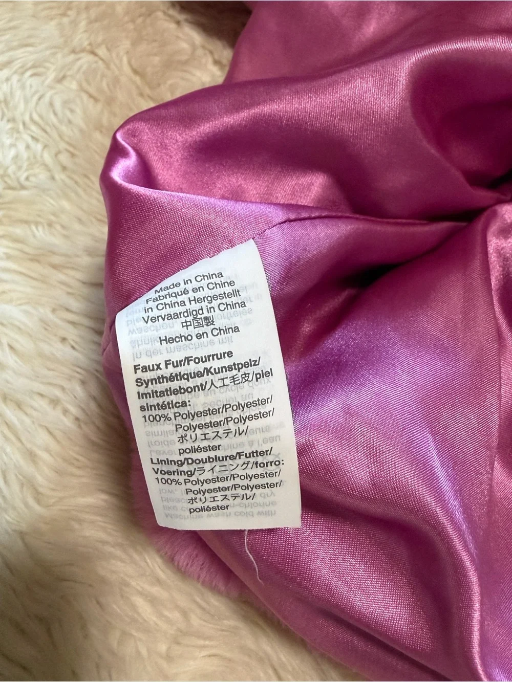 Crewcuts Orchid Faux Fur Peacoat - Size 12